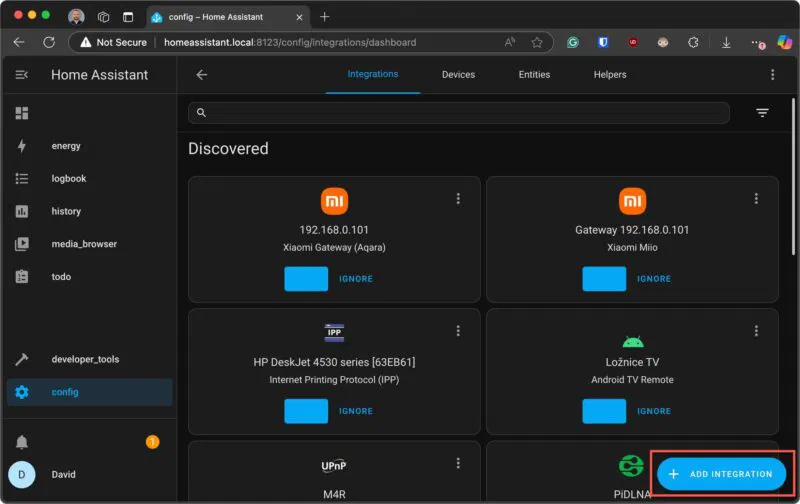 Thêm tích hợp Home Assistant