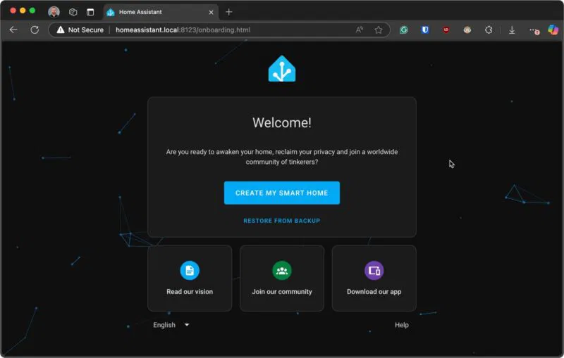 Tạo Home Assistant