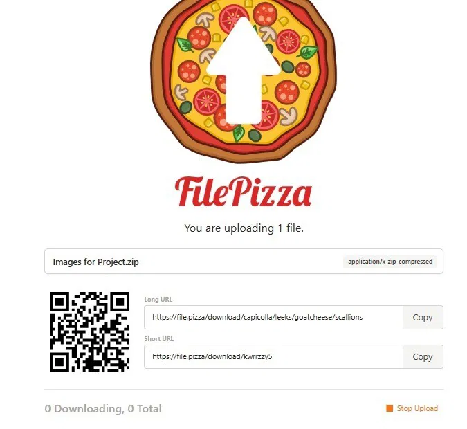 Upload file lên để chia sẻ.