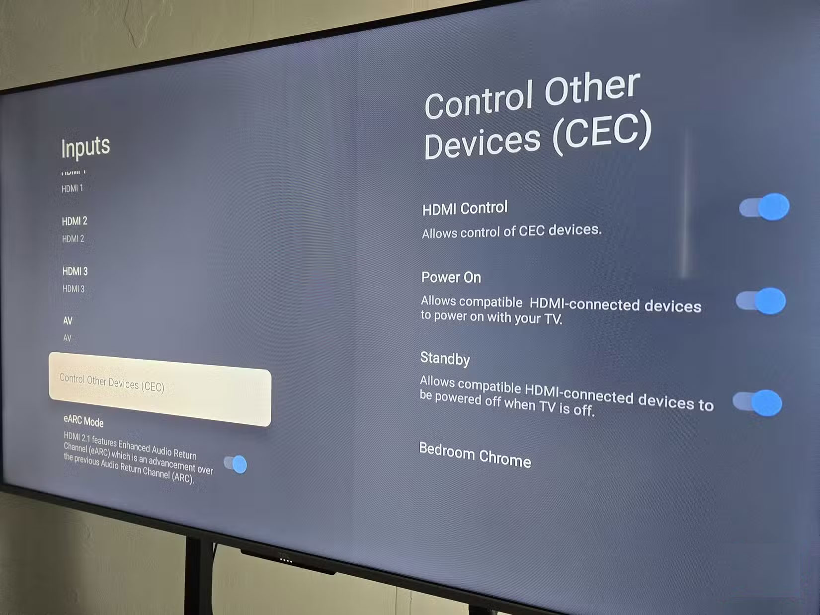 Cài đặt CEC trên TV TCL
