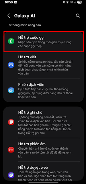 Hỗ trợ cuộc gọi 