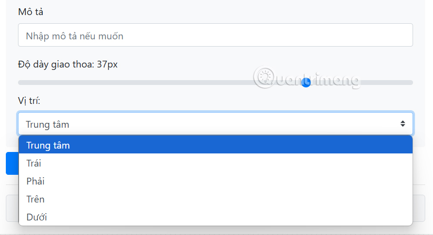 Điều chỉnh hình ảnh 