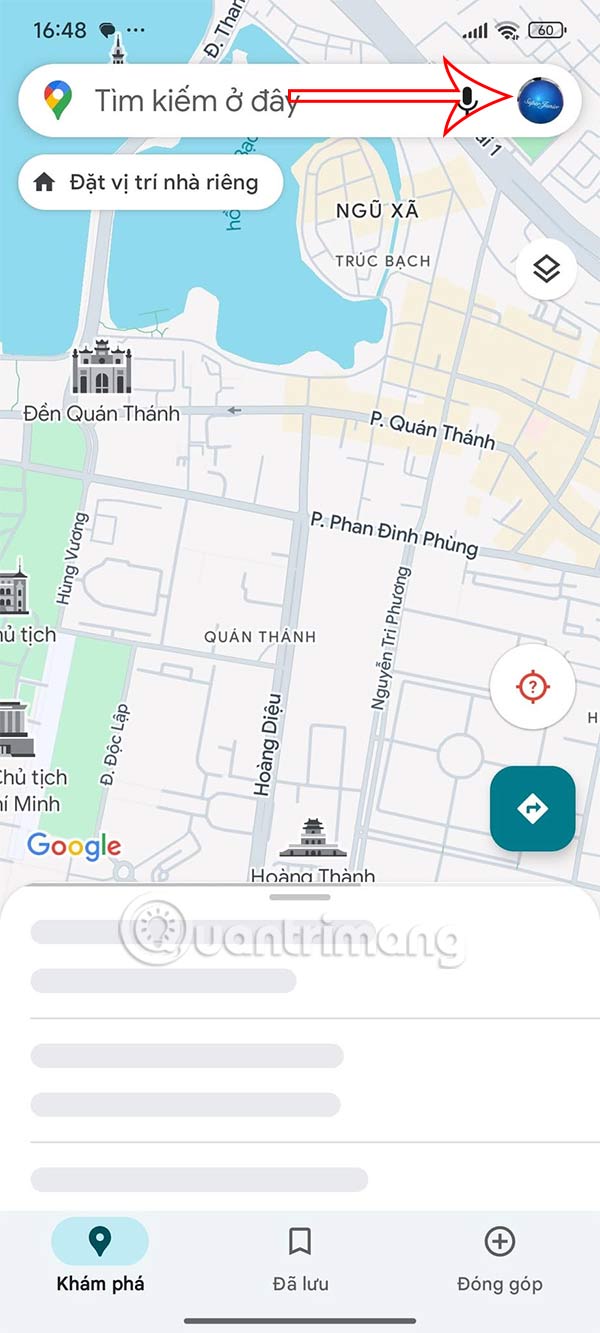 Giao diện Google Maps