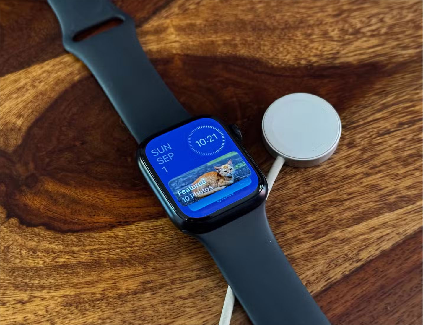 Chế độ xem widget Apple Watch với Puck