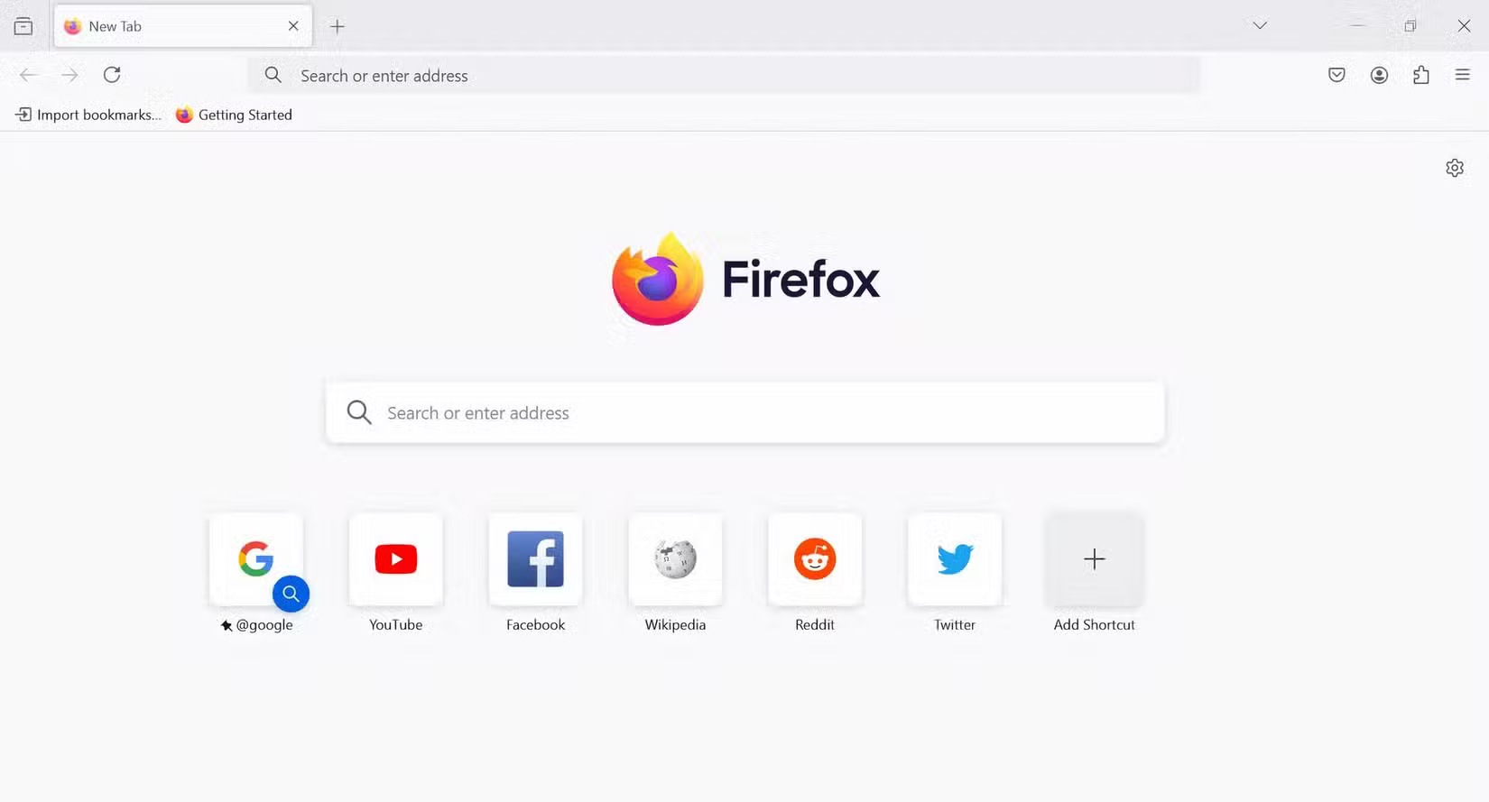 Trang bắt đầu trình duyệt Firefox