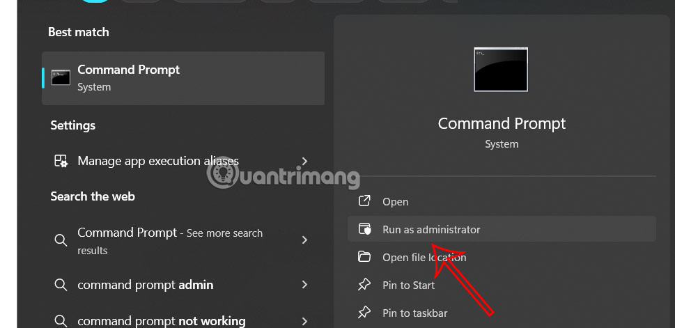 Chạy Command Prompt