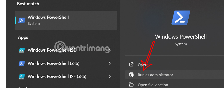 Chạy PowerShell 