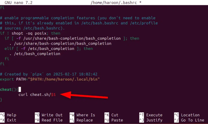 Tạo alias trong Bash Terminal cho công cụ Cheat