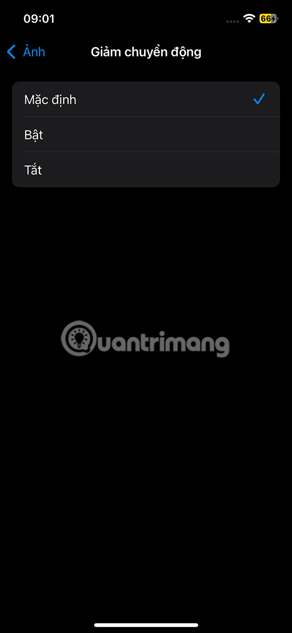 Bật giảm chuyển động