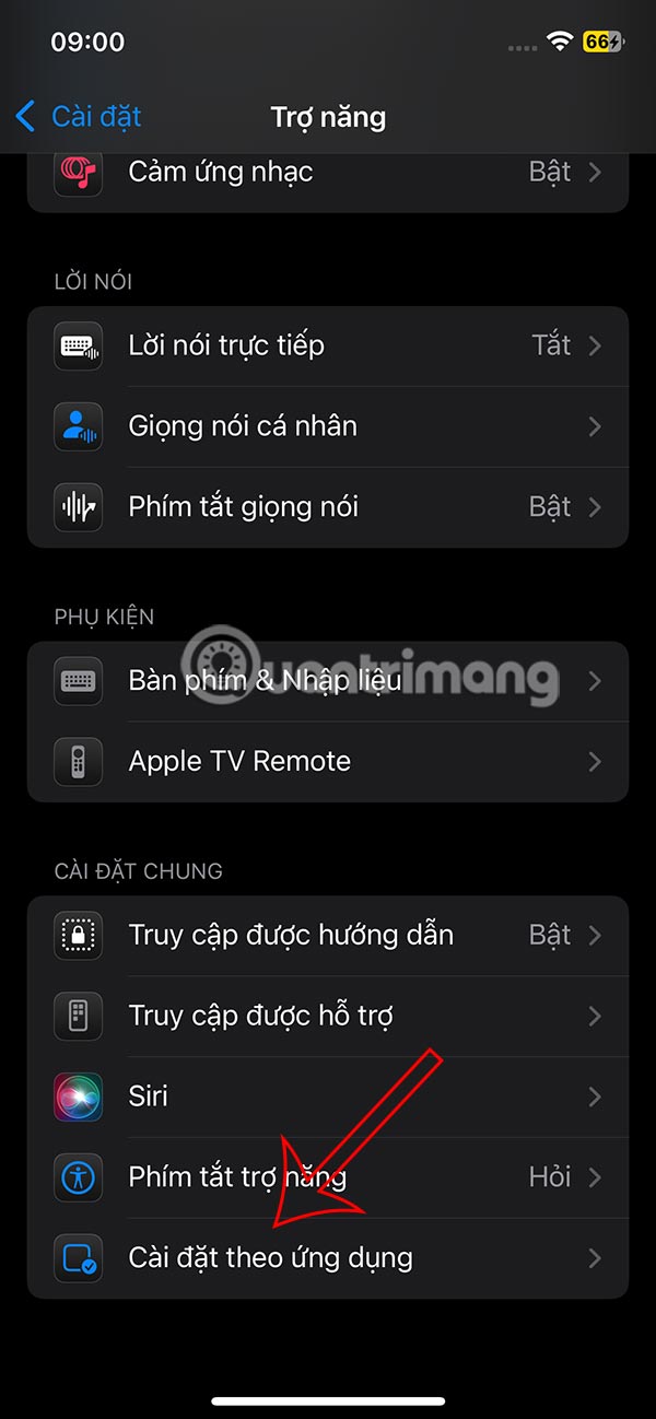 Chỉnh theo ứng dụng