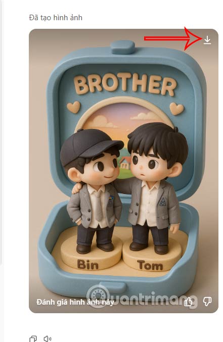 Ảnh đôi chibi trên ChatGPT