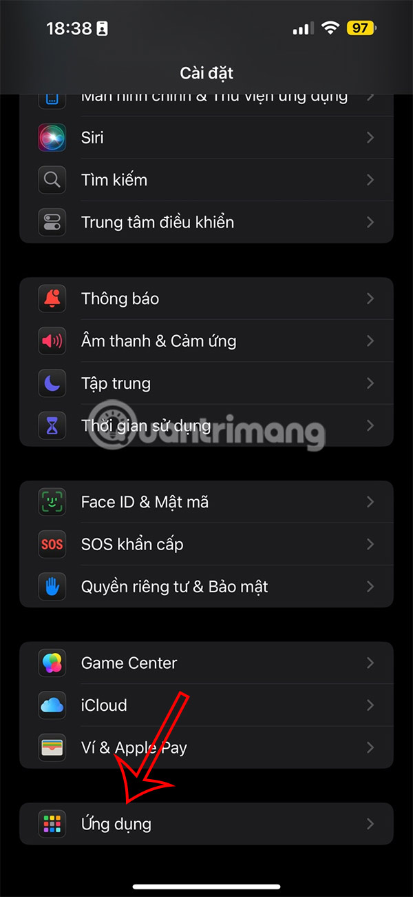 Chỉnh Ứng dụng trên iPhone