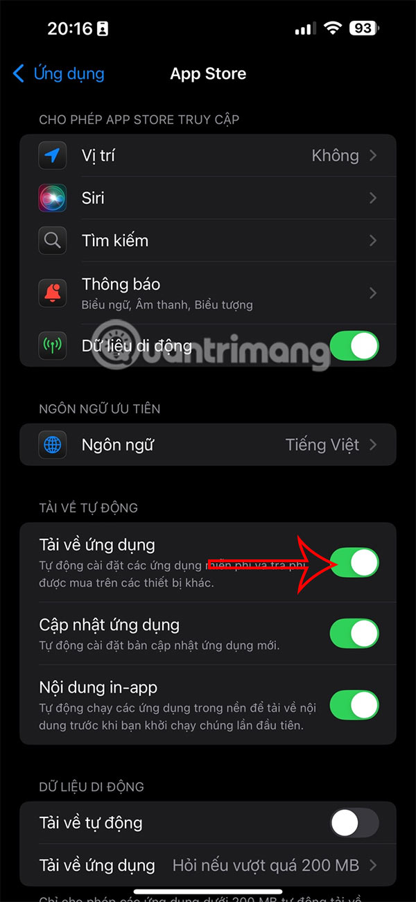 Tự động tải app từ App Store