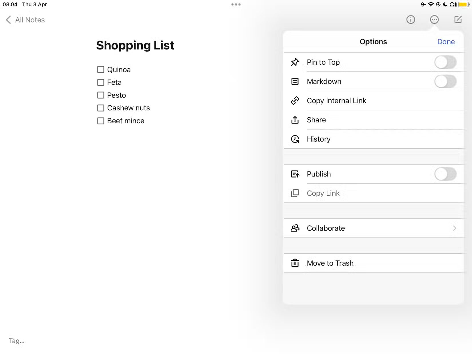 Sử dụng ứng dụng Simplenote