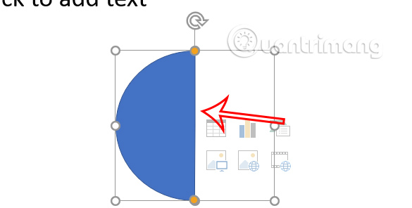 Vẽ hình bán nguyệt trong PowerPoint