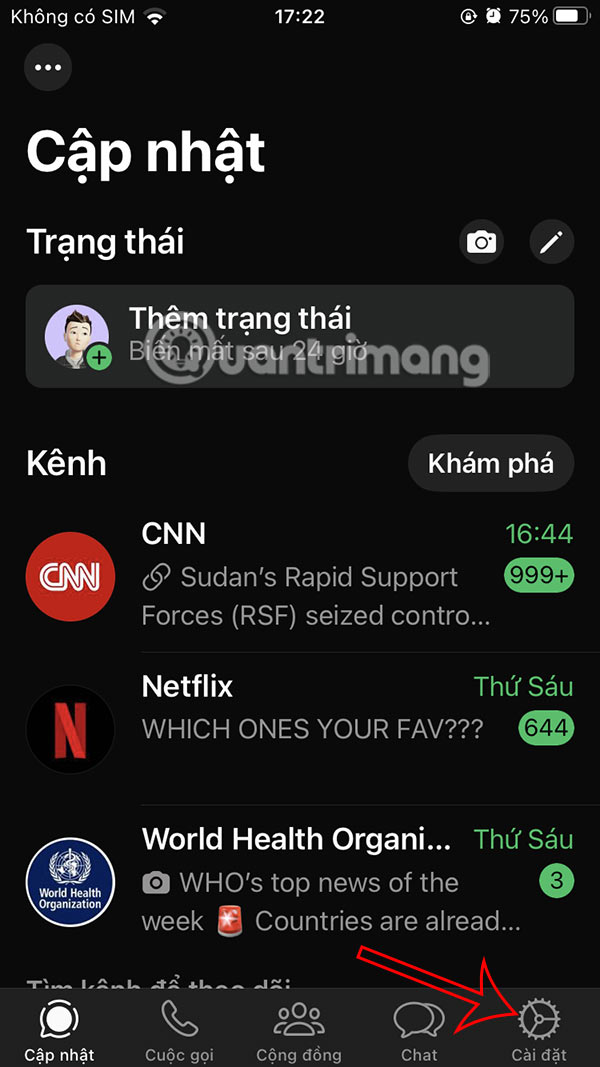 Cài đặt WhatsApp
