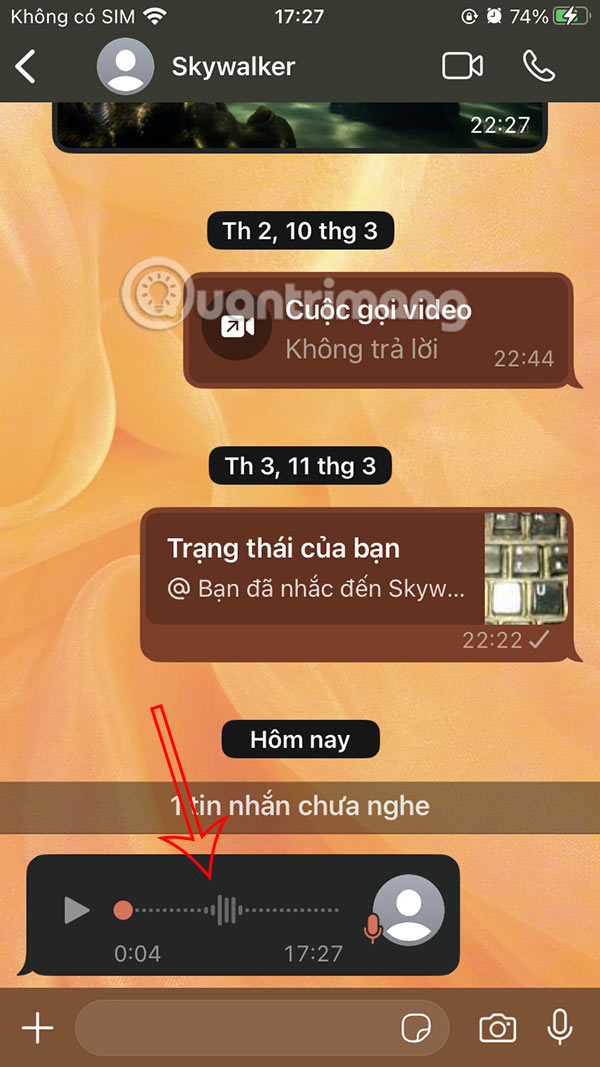 Tin nhắn thoại WhatsApp