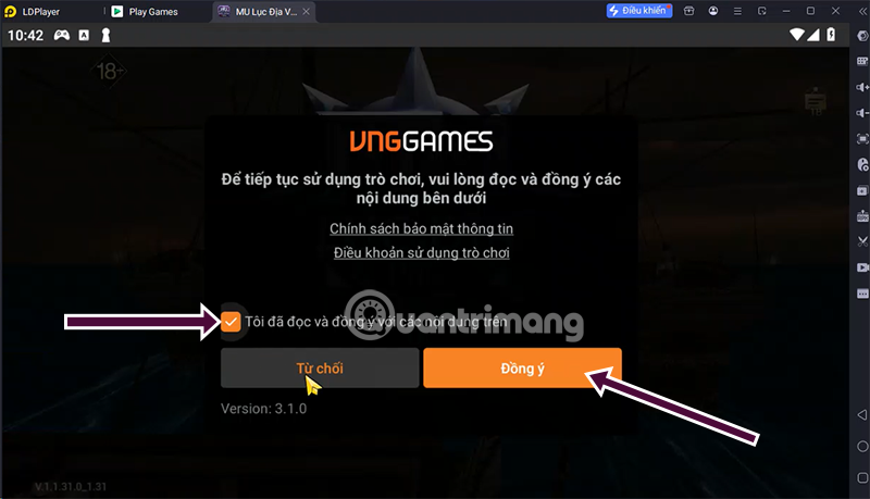 cài đặt Mu Lục Địa VNG PC