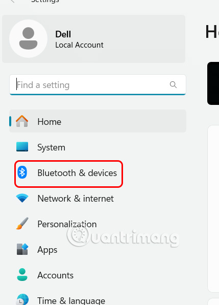 Chỉnh thiết bị kết nối trên máy tính Windows 11