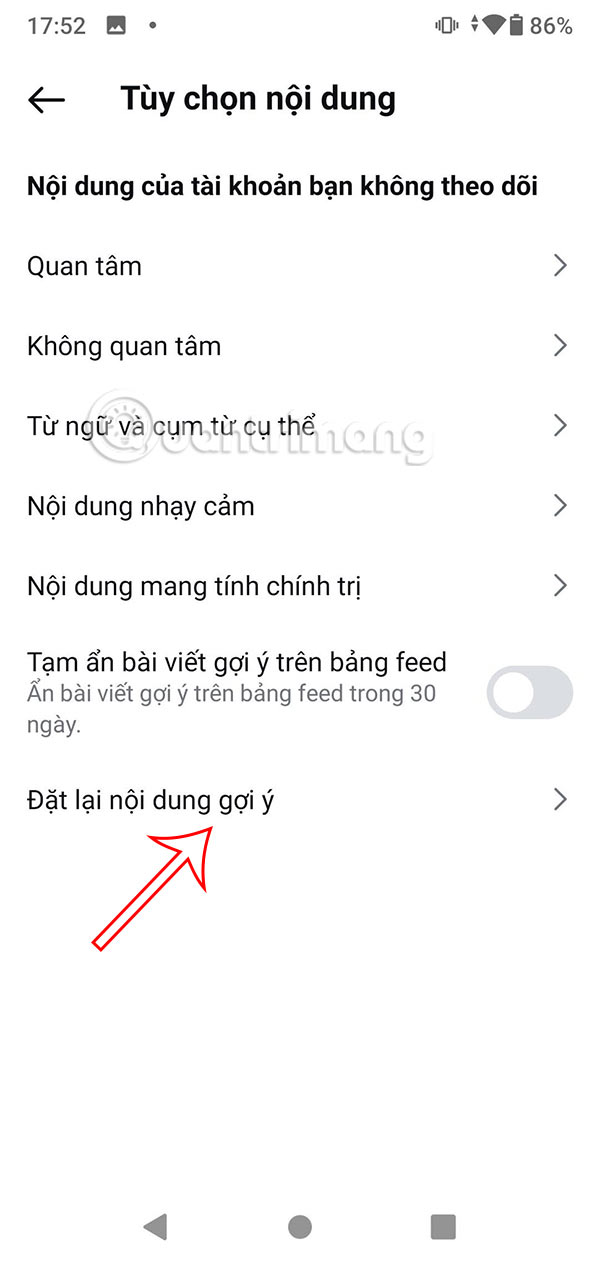 Đặt lại video Instagram Reels gợi ý