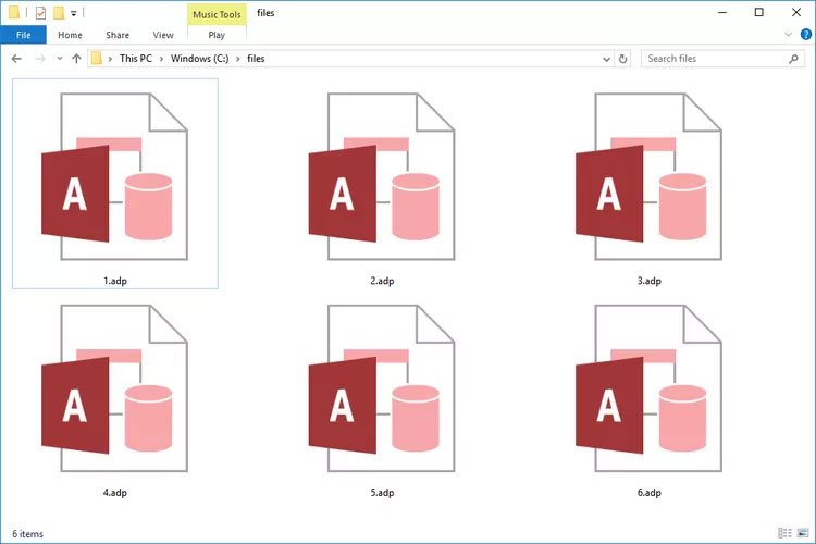 Một số file ADP trong Windows 10