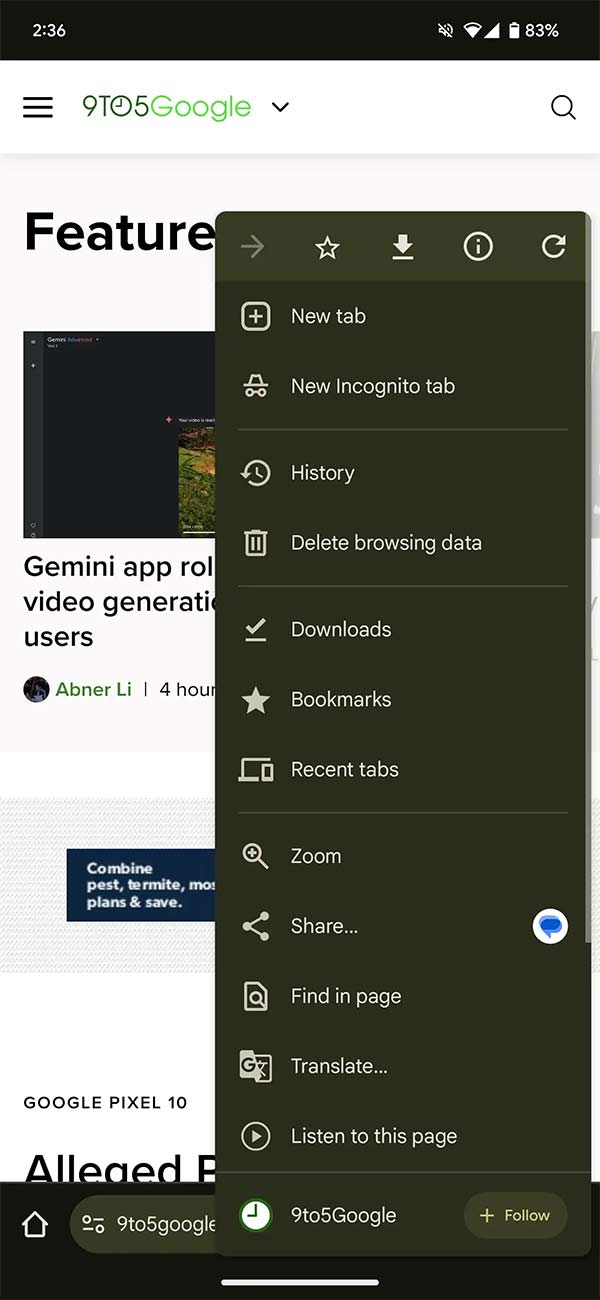 Chuyển thanh địa chỉ Chrome Android xuống dưới