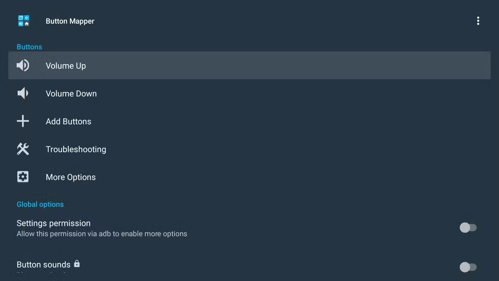Ứng dụng Button Mapper trên Google TV
