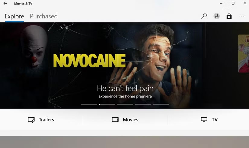 Ứng dụng Movies & TV trên Windows