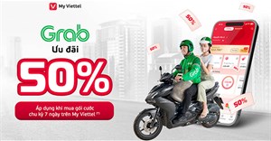Nhanh tay mua gói data trên My Viettel nhận ưu đãi khủng từ Grab