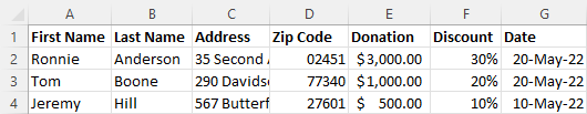 Định dạng dữ liệu nguồn Excel