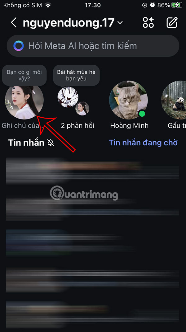 Ghi chú trên Instagram