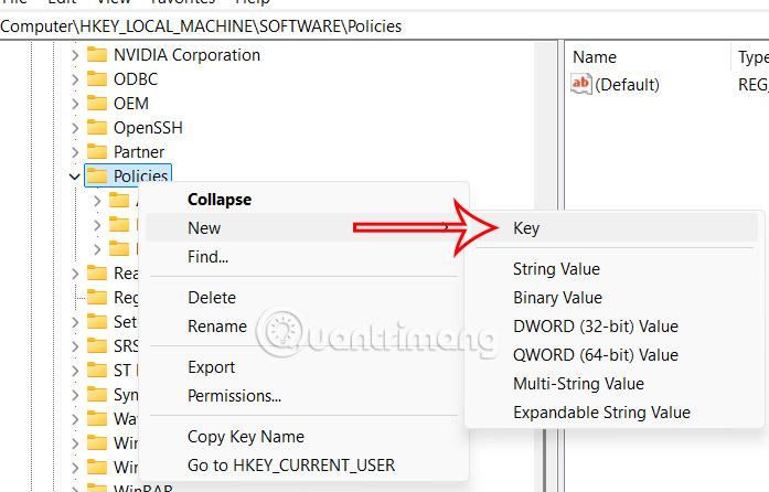 Khóa mới trong Windows Registry 