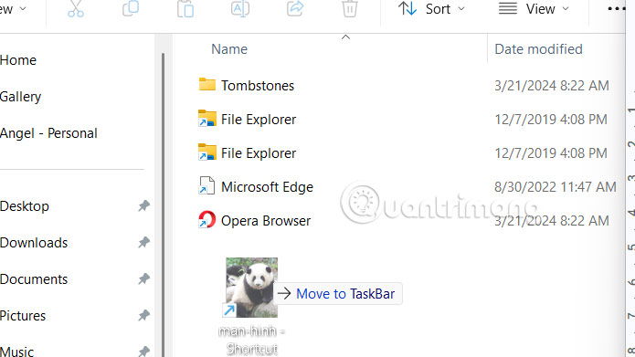 Thêm thư mục phím tắt Windows 