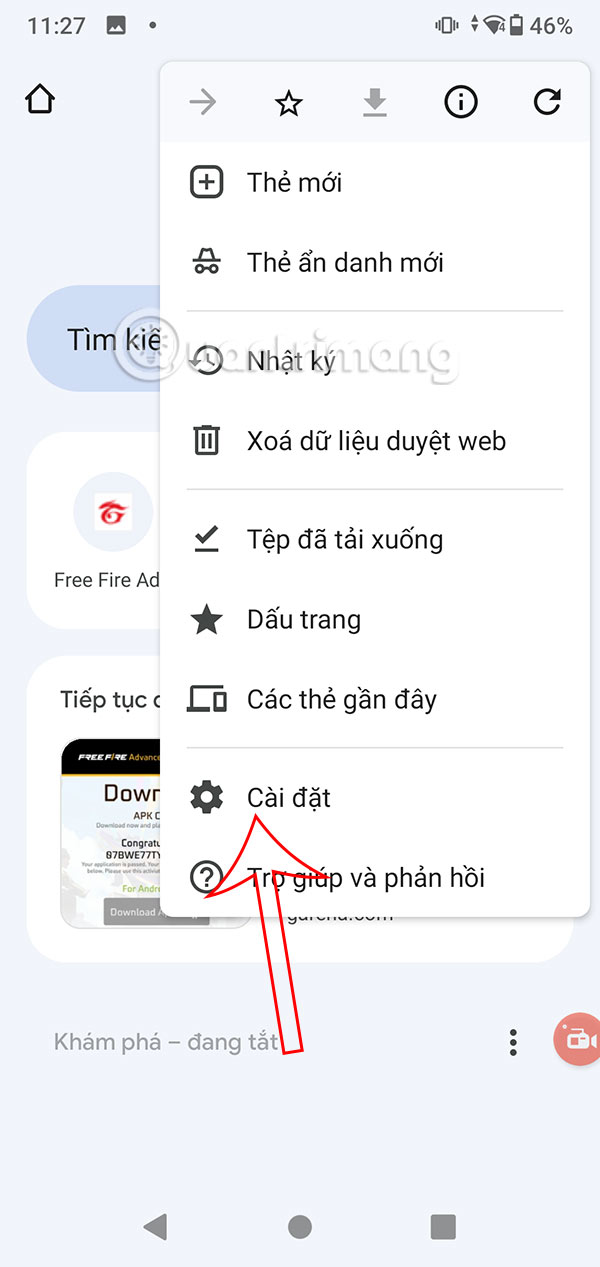 Cài đặt Chrome