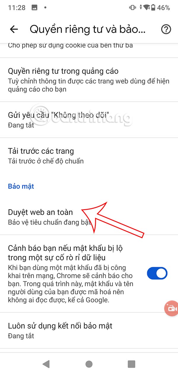 Duyệt web an toàn Chrome