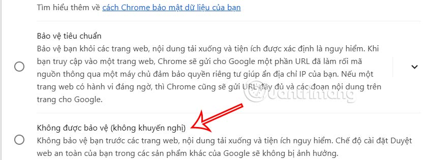 Chỉnh duyệt web an toàn trên Chrome PC
