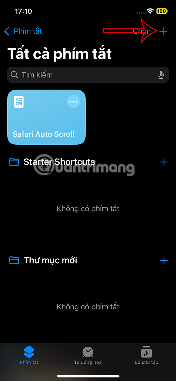Thêm phím tắt trên iPhone