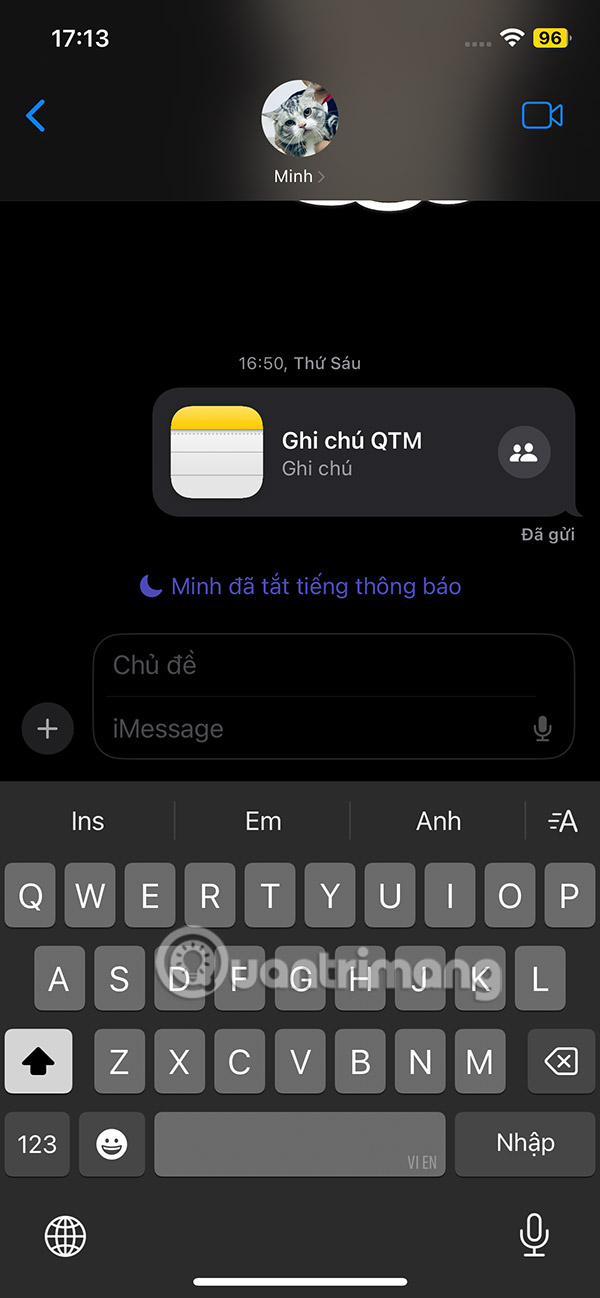 Nhắn tin trên iPhone