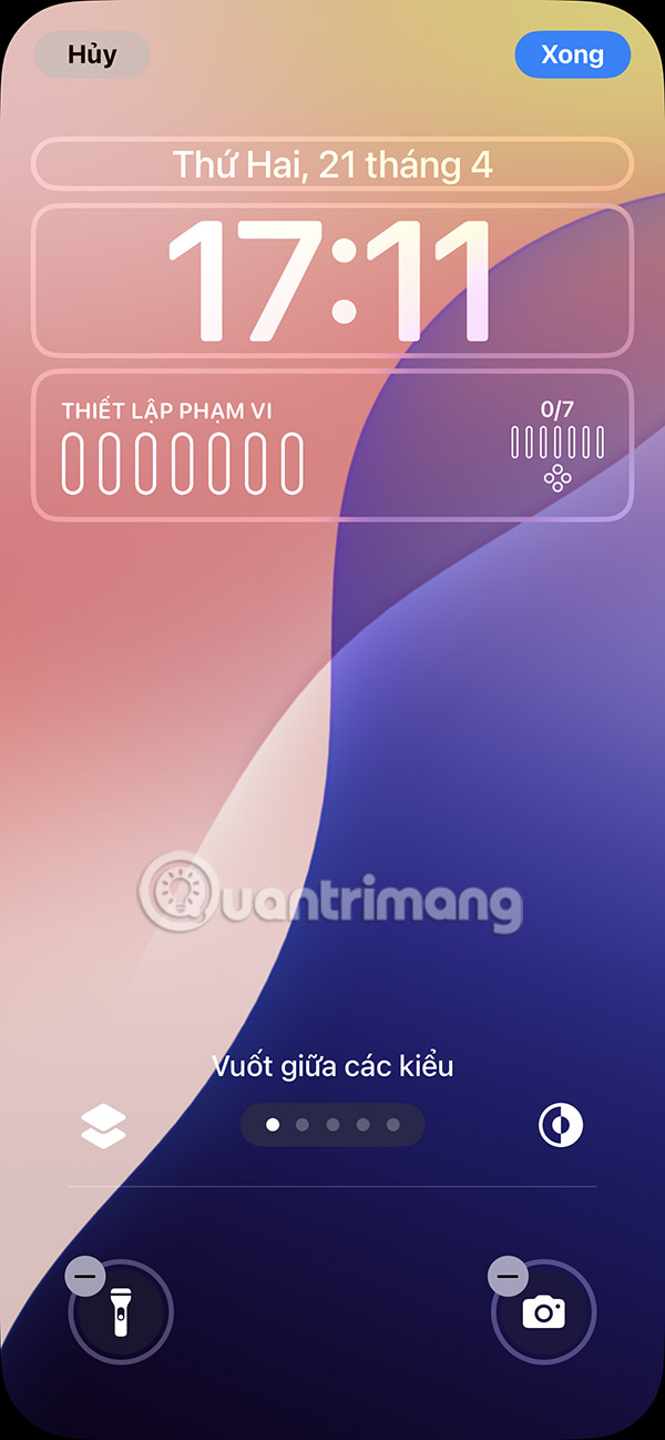 Chỉnh sửa màn khóa iPhone