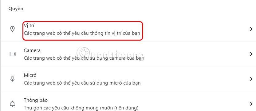 Chỉnh Vị trí trên Chrome