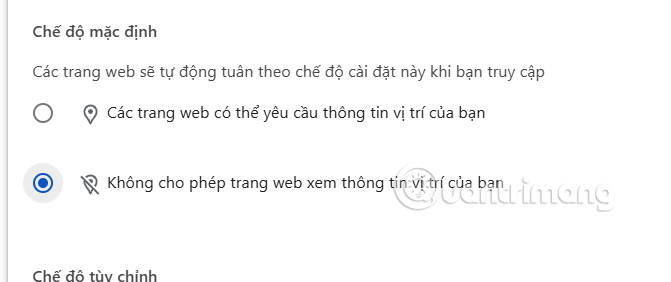Cách ngăn theo dõi vị trí trong Chrome