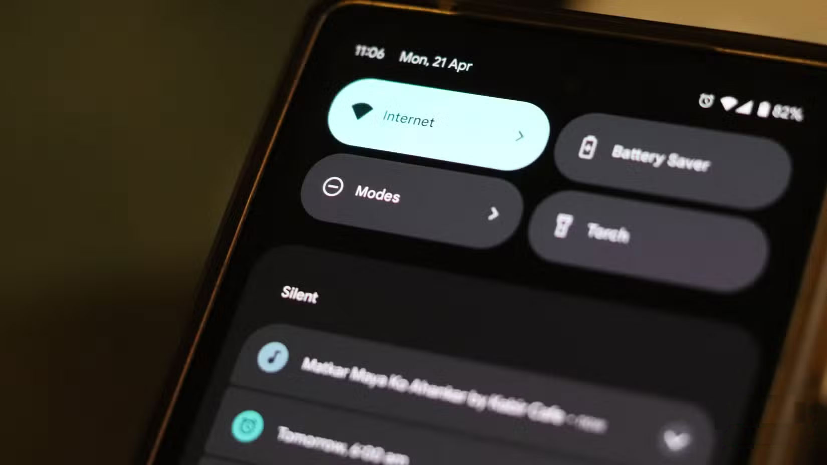 Menu truy cập nhanh chế độ Google Pixel