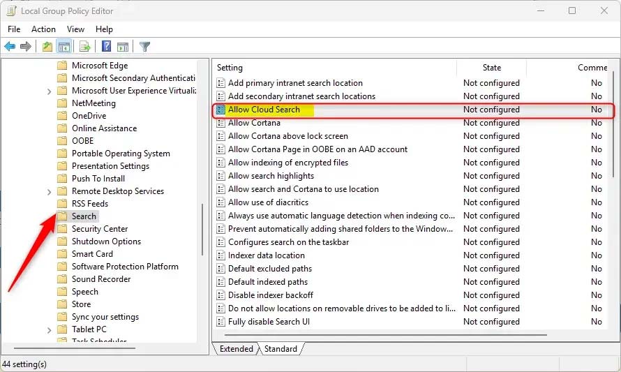 Chỉnh tìm kiếm trên Windows 11
