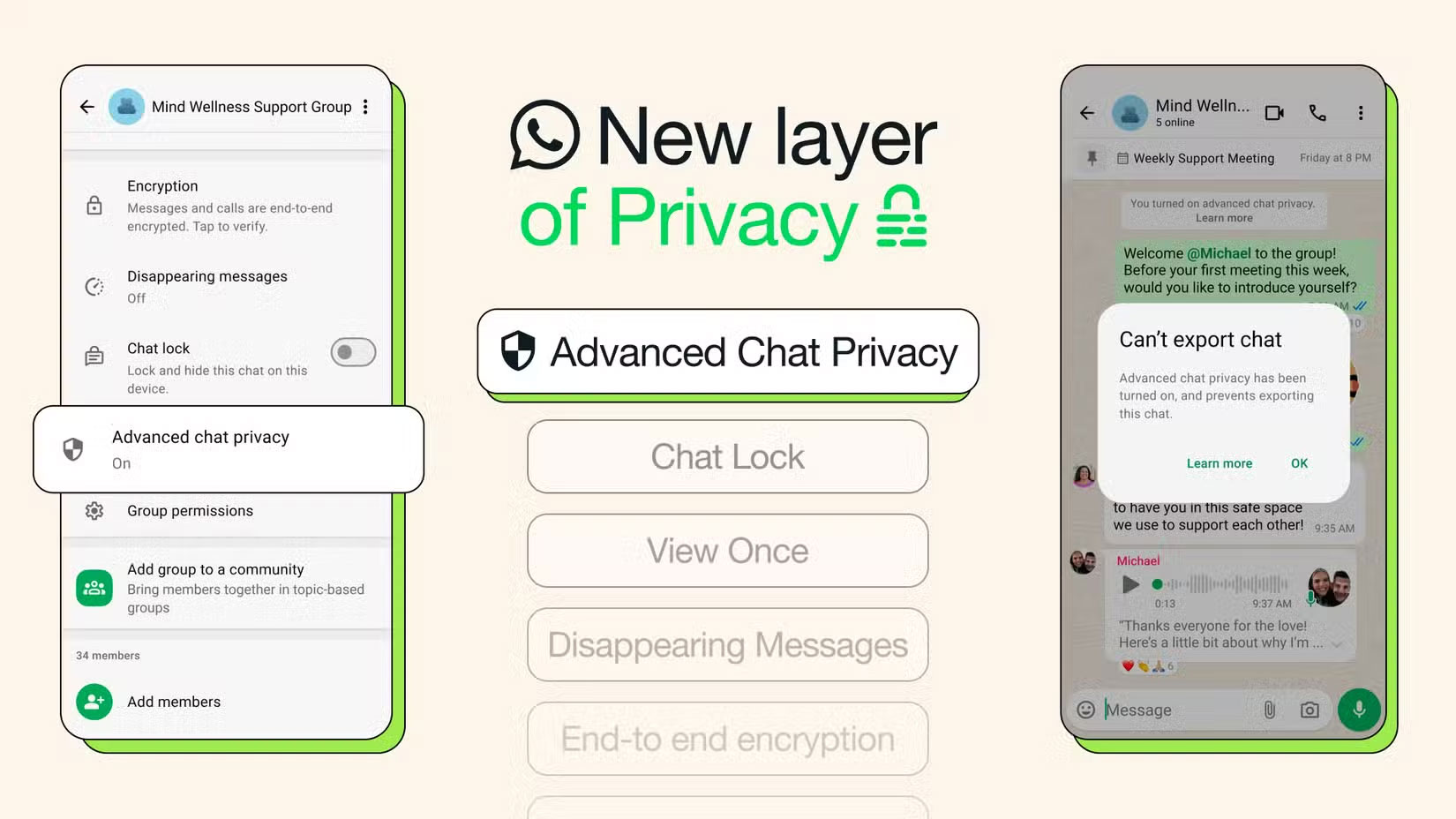 Tính năng Advanced Chat Privacy của WhatsApp