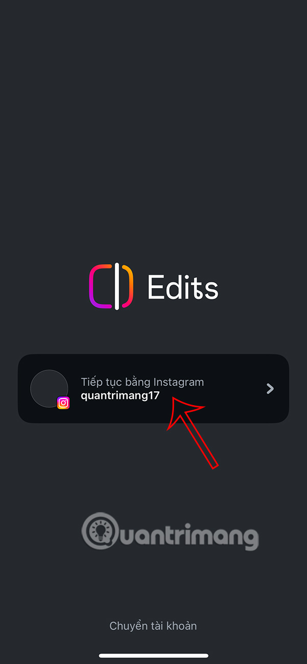 Liên kết Edits với Instagram 
