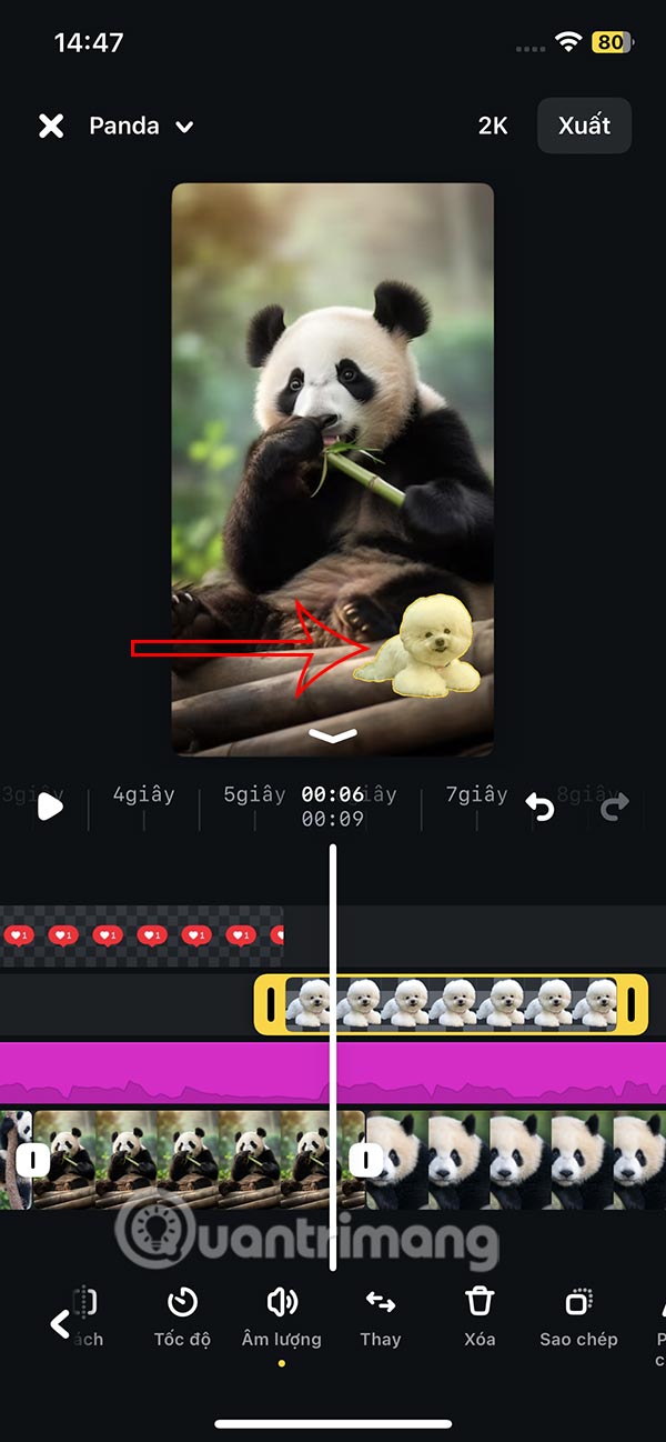 Chọn vị trí ảnh chèn vào video