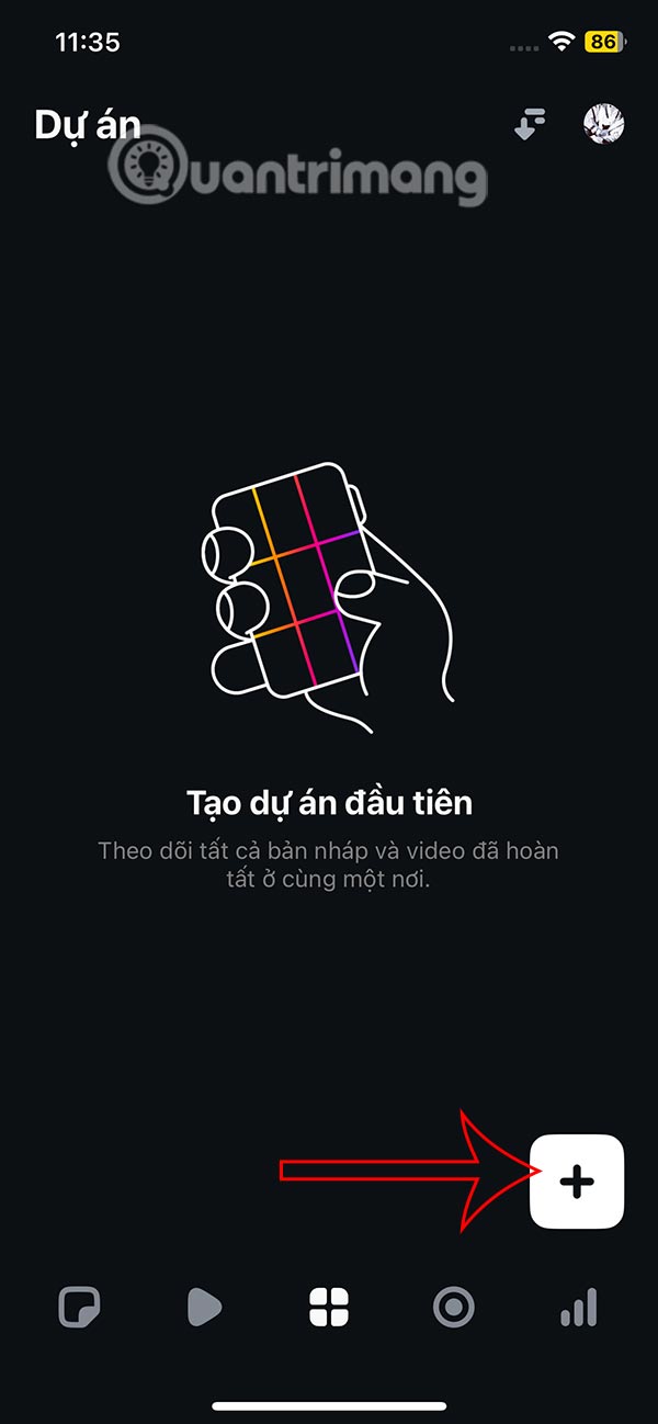 Tạo dự án mới