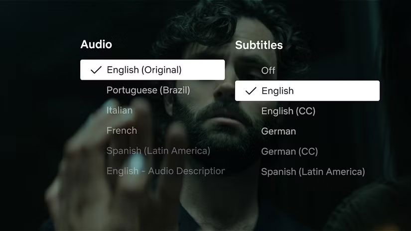 Bật tùy chọn phụ đề Netflix mới.