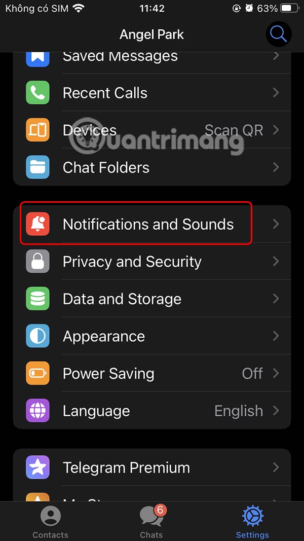 Chỉnh thông báo Telegram