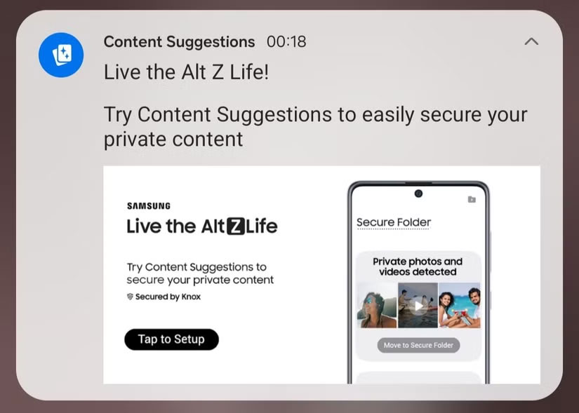 Content Suggestions trên Samsung